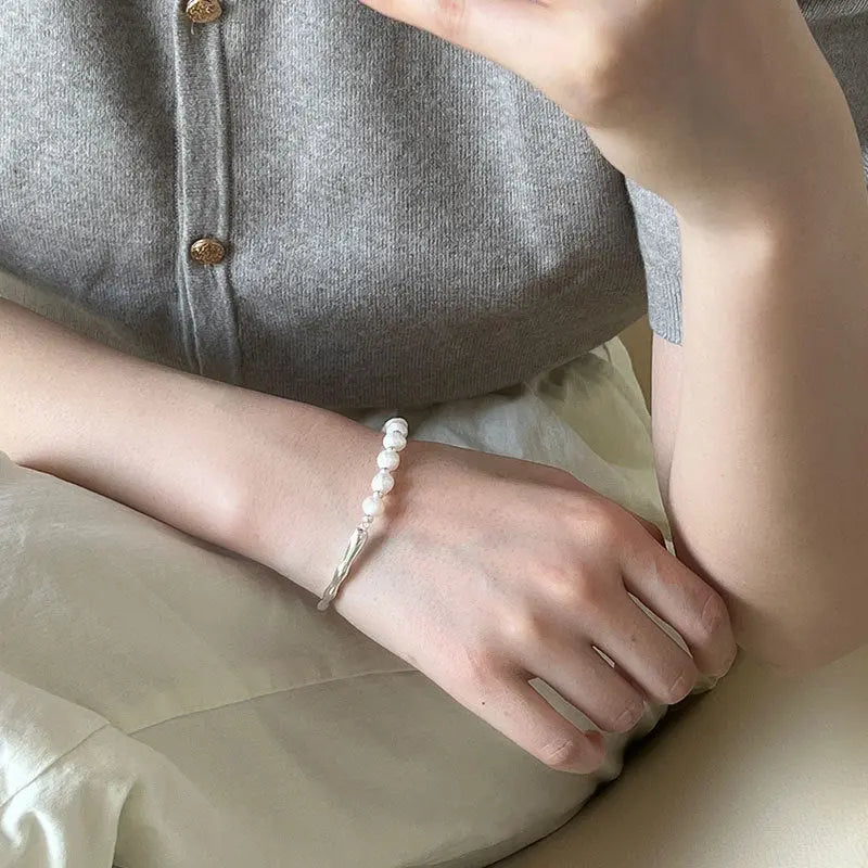 PEARL SILVER BRACELET Mira Gemini