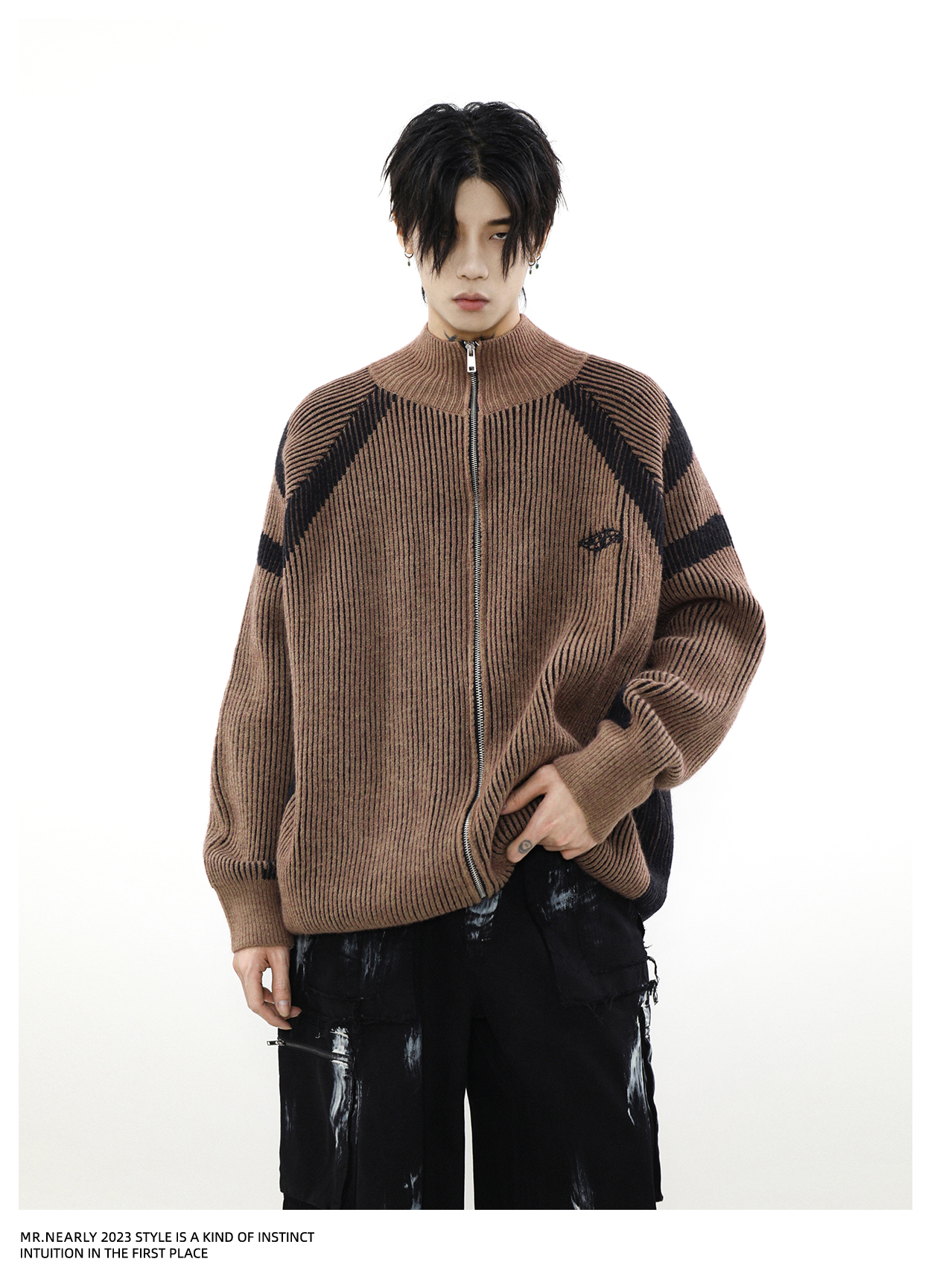 C91 RIBBED ZIP KNIT(リブジップニット)