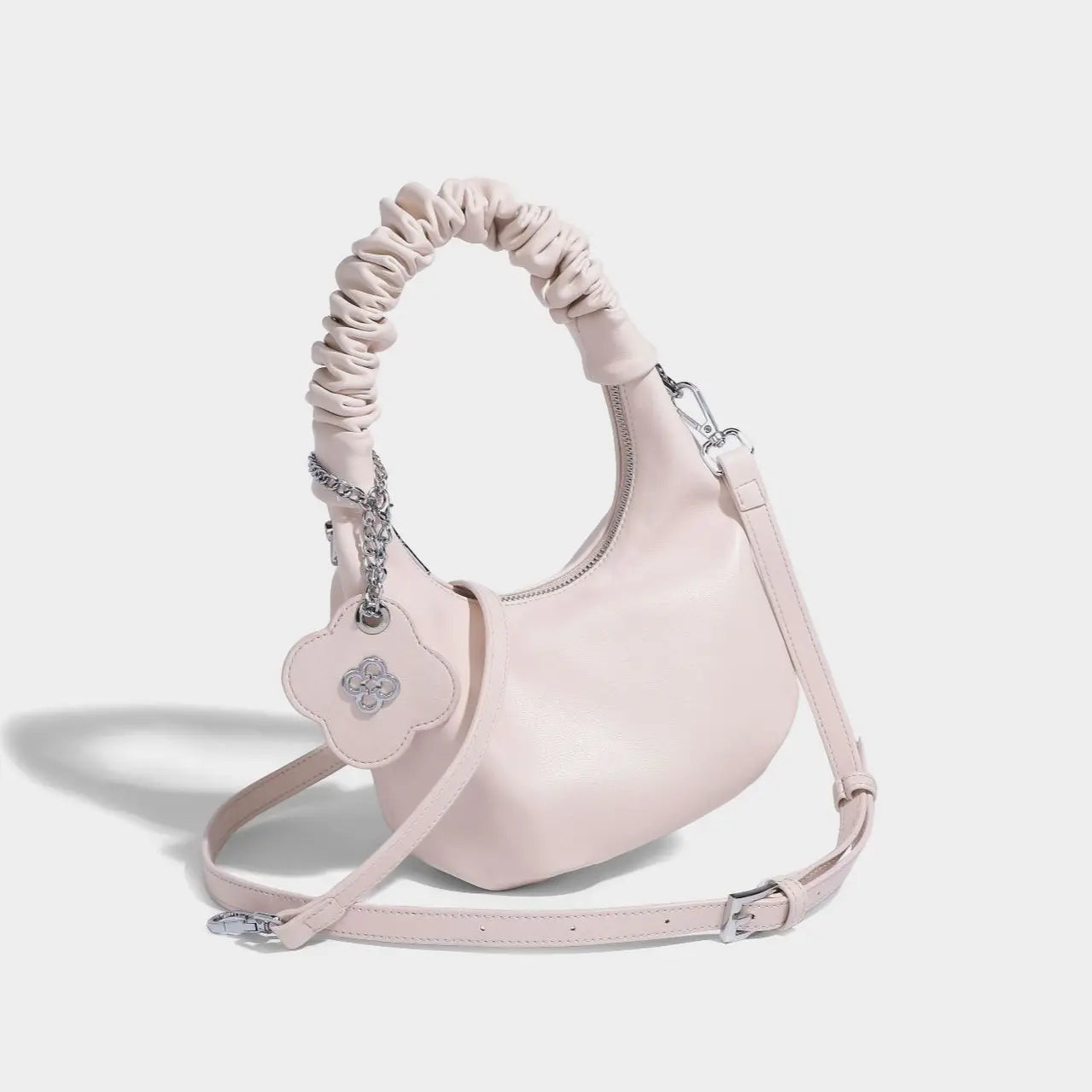 RUCHED SHOULDER FASHION BAGS-ルーシュド ショルダーファッションバッグ - Mira Gemini