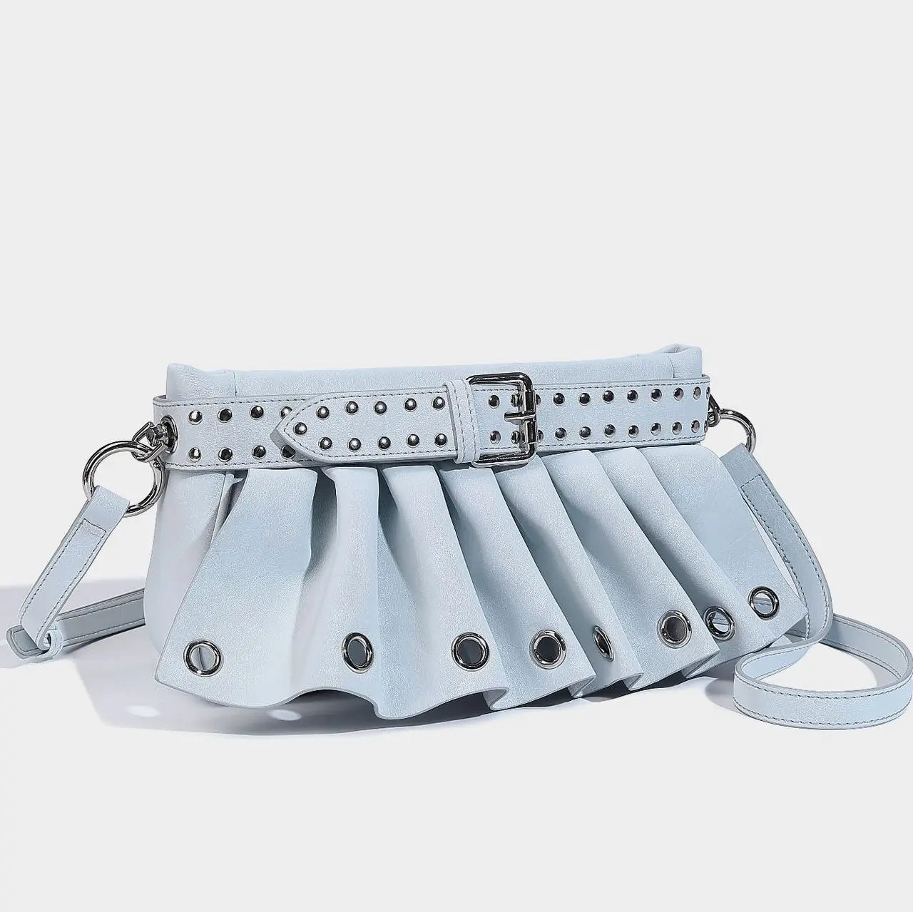 RIVET PLEATED STREET BAG - リベットプリーツ ストリート バッグ Mira Gemini