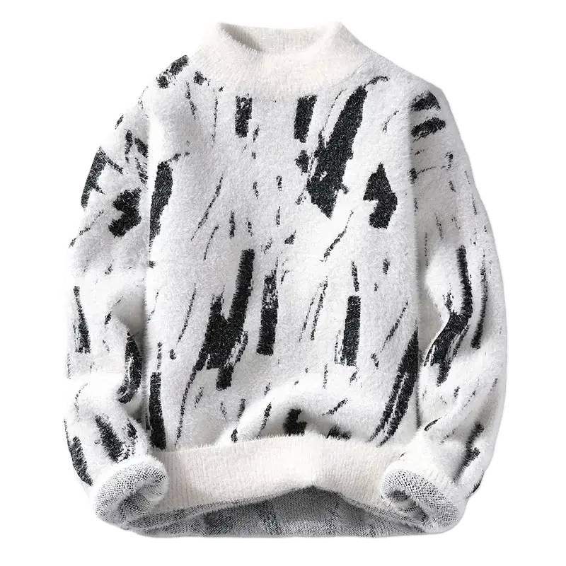 ABSTRACT BRUSH KNIT SWEATER-アブストラクトブラッシュニットセーター Mira Gemini