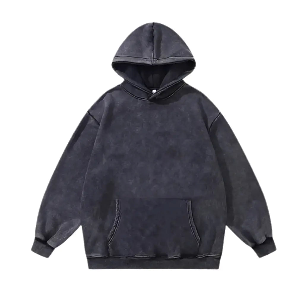 VINTAGE BLACK BASIC HOODIE-ヴィンテージライクブラックベーシックフーディー Mira Gemini