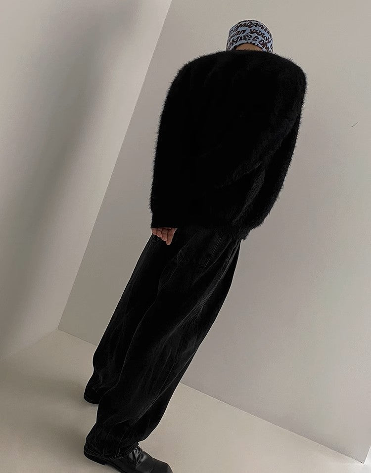 FAUX MINK V-NECK CARDIGAN(フェイクミンクVネックカーディガン) Mira Gemini
