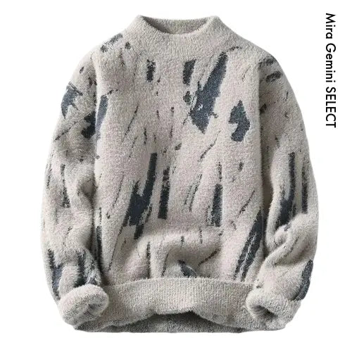 ABSTRACT BRUSH KNIT SWEATER-アブストラクトブラッシュニットセーター Mira Gemini