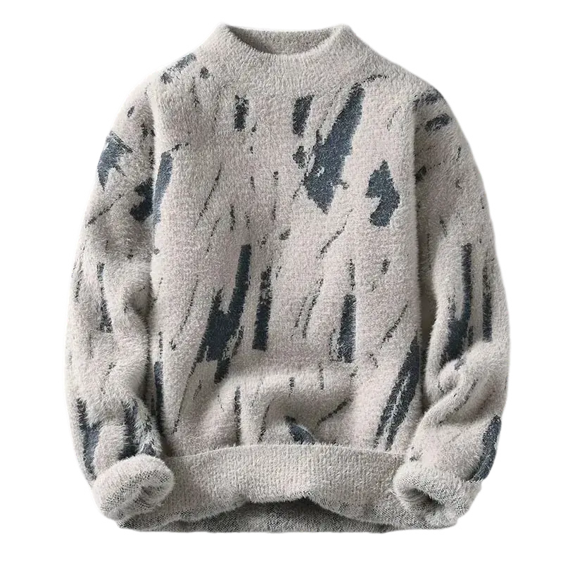 ABSTRACT BRUSH KNIT SWEATER-アブストラクトブラッシュニットセーター Mira Gemini