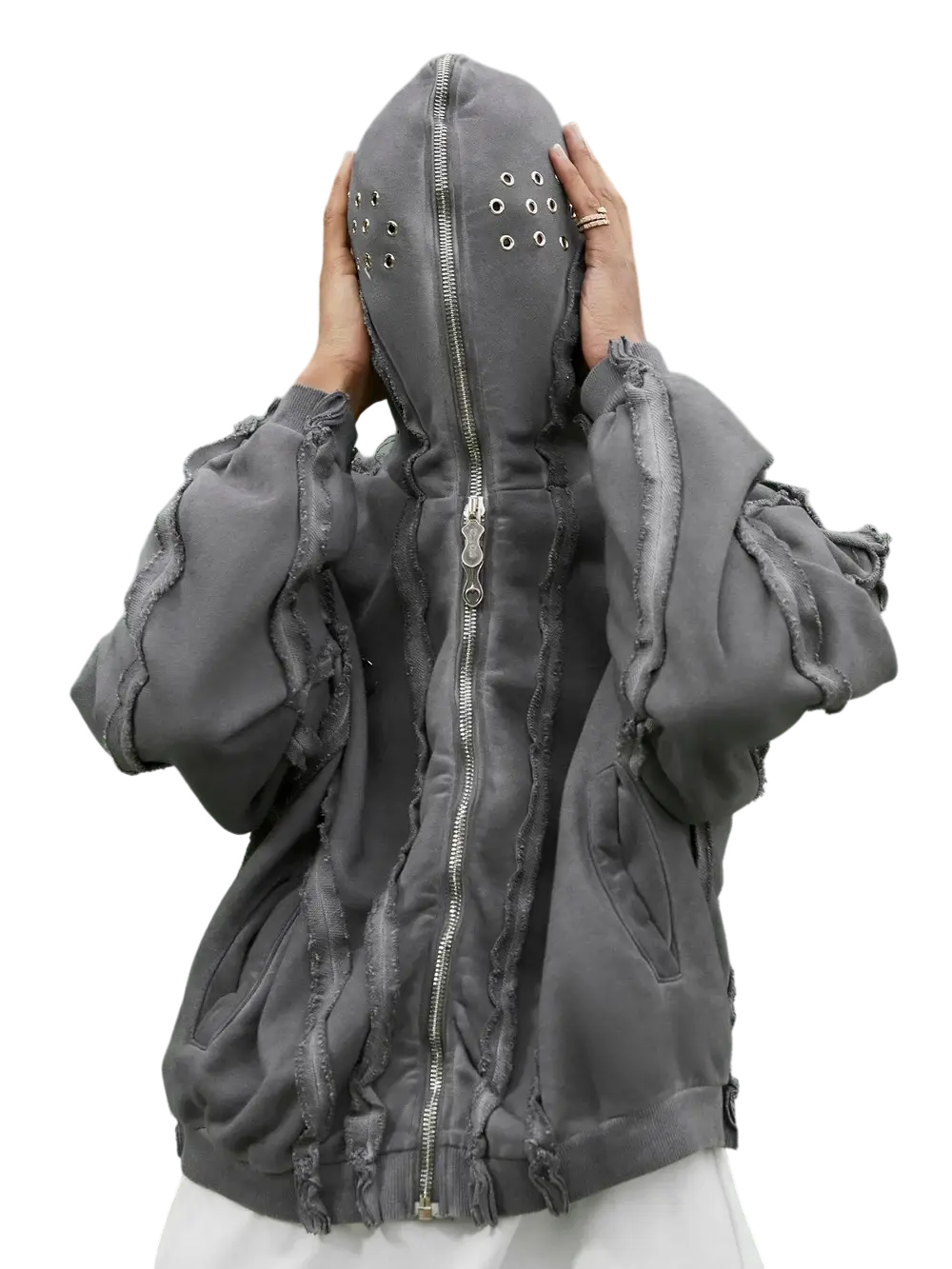 FACE COVER ZIP-UP HOODIE-フェイスカバージップアップフーディー Mira Gemini