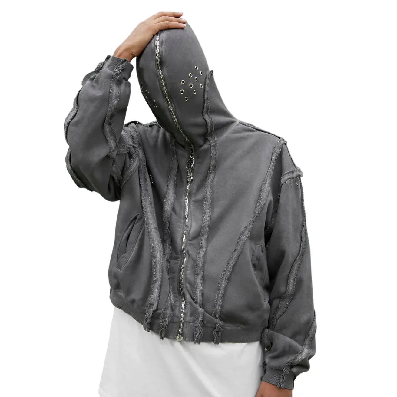 FACE COVER ZIP-UP HOODIE-フェイスカバージップアップフーディー Mira Gemini