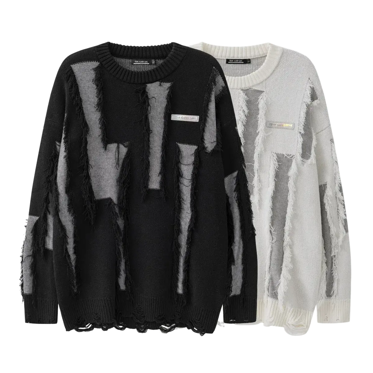 FRINGE COLOR-BLOCK KNIT-フリンジカラーブロックニット Mira Gemini