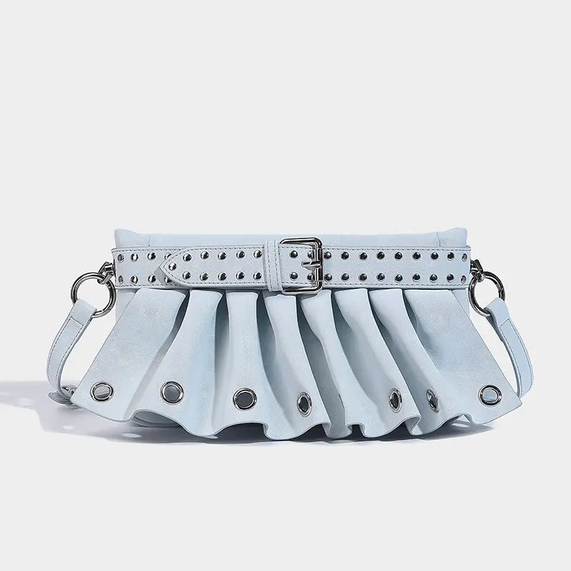 RIVET PLEATED STREET BAG - リベットプリーツ ストリート バッグ Mira Gemini