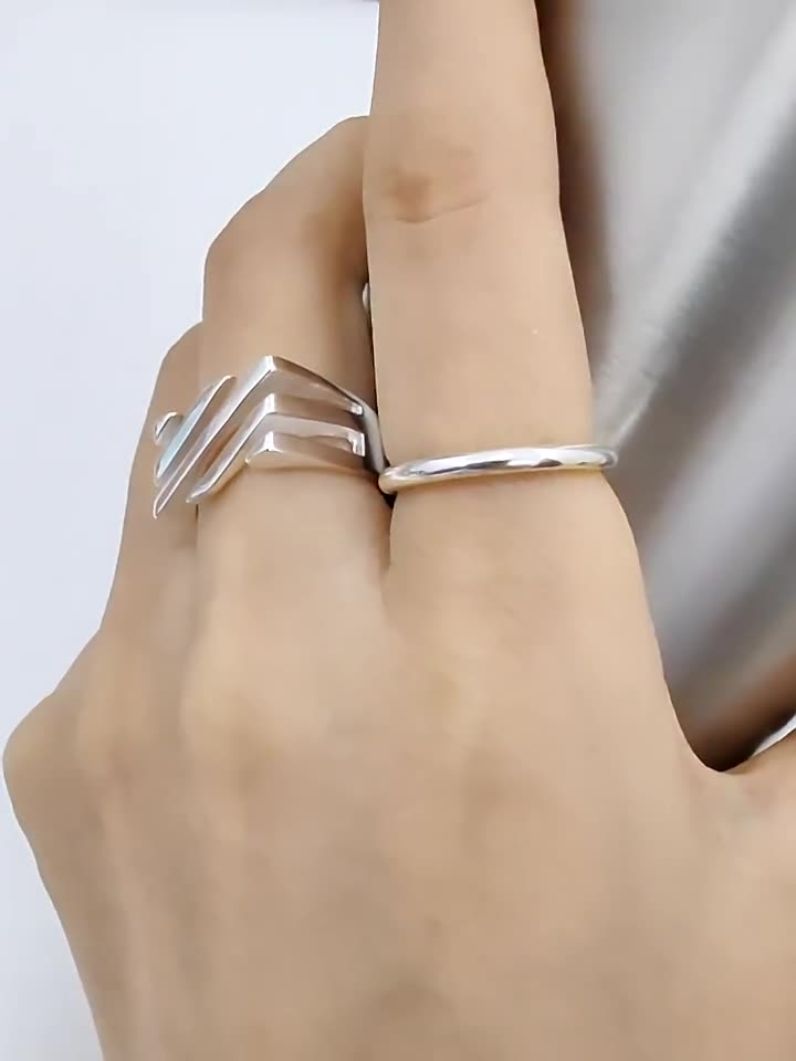 TWILL SQUARE SILVER925 RING-ツイル スクエア シルバー925 リング Mira Gemini