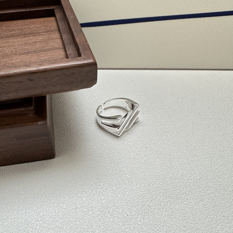 TWILL SQUARE SILVER925 RING-ツイル スクエア シルバー925 リング Mira Gemini