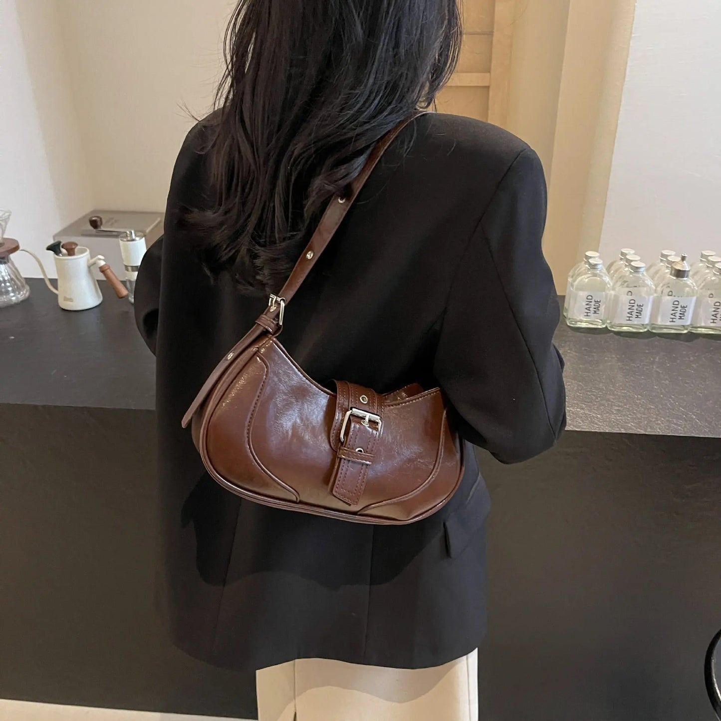 BUCKLE SHOULDER BAG - バックルショルダーバッグ Mira Gemini