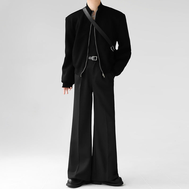 WIDE LEG BLACK SLACKS(ワイドレッグ ブラックスラックス)|メンズ