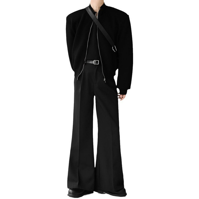 WIDE LEG BLACK SLACKS(ワイドレッグ ブラックスラックス)|メンズ