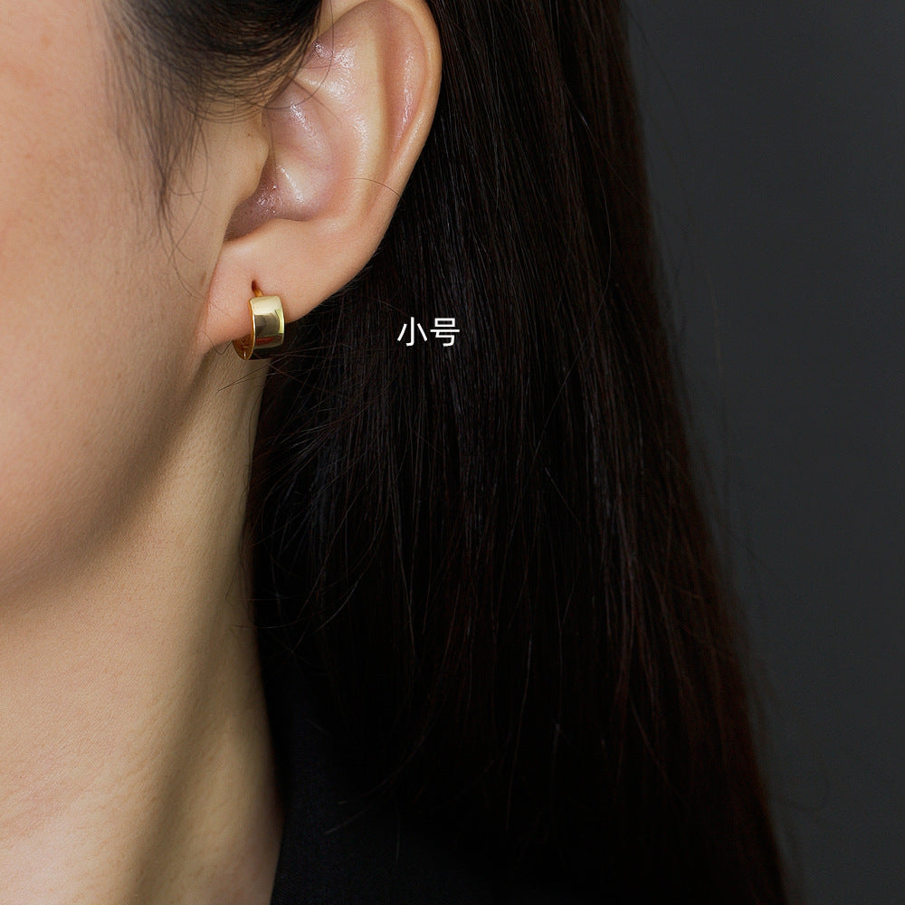 GEO WIDE HOOP EARRINGS(ジオワイドフープピアス)