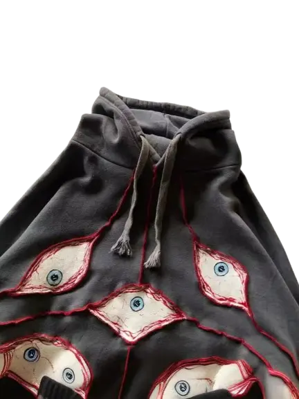 EYE GRAPHIC CROPPED HOODIE-アイグラフィック クロップドフーディー Mira Gemini
