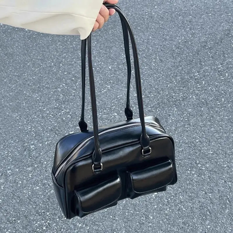 VINTAGE PU SHOULDER BAG - ヴィンテージライクPUショルダーバッグ Mira Gemini