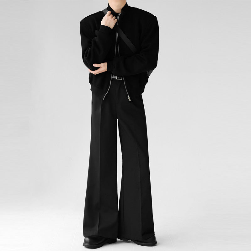 WIDE LEG BLACK SLACKS(ワイドレッグ ブラックスラックス)|メンズ