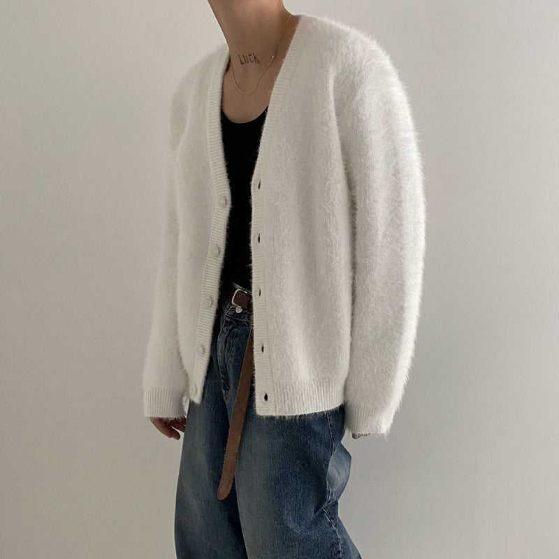 FAUX MINK V-NECK CARDIGAN(フェイクミンクVネックカーディガン) Mira Gemini