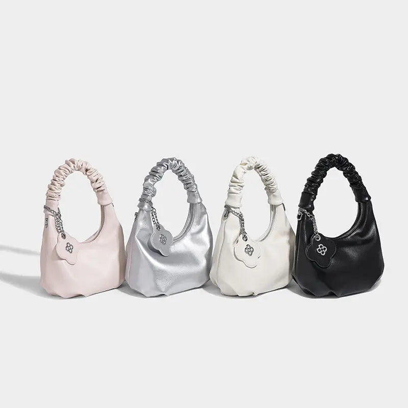 RUCHED SHOULDER FASHION BAGS-ルーシュド ショルダーファッションバッグ - Mira Gemini