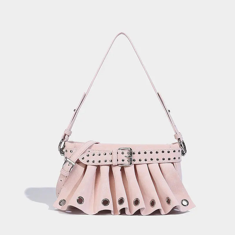 RIVET PLEATED STREET BAG - リベットプリーツ ストリート バッグ Mira Gemini