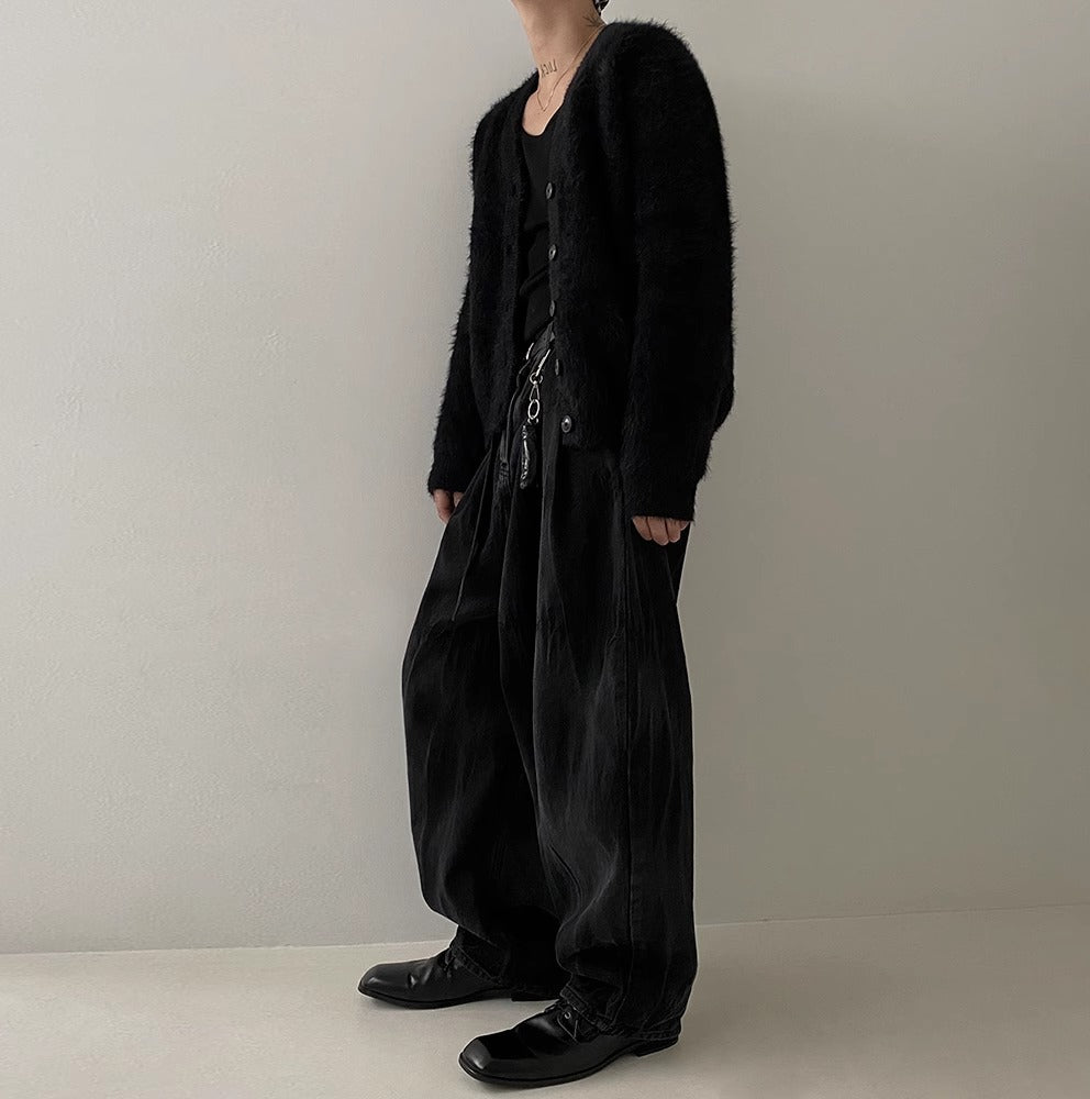 FAUX MINK V-NECK CARDIGAN(フェイクミンクVネックカーディガン)