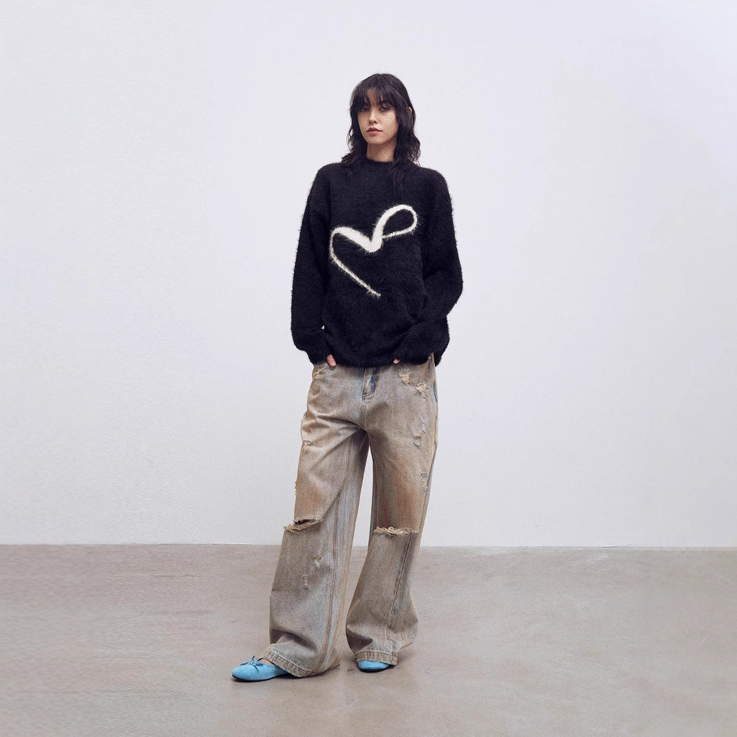 MOHAIR TOUCH LOGO SWEATER(モヘアタッチロゴセーター)