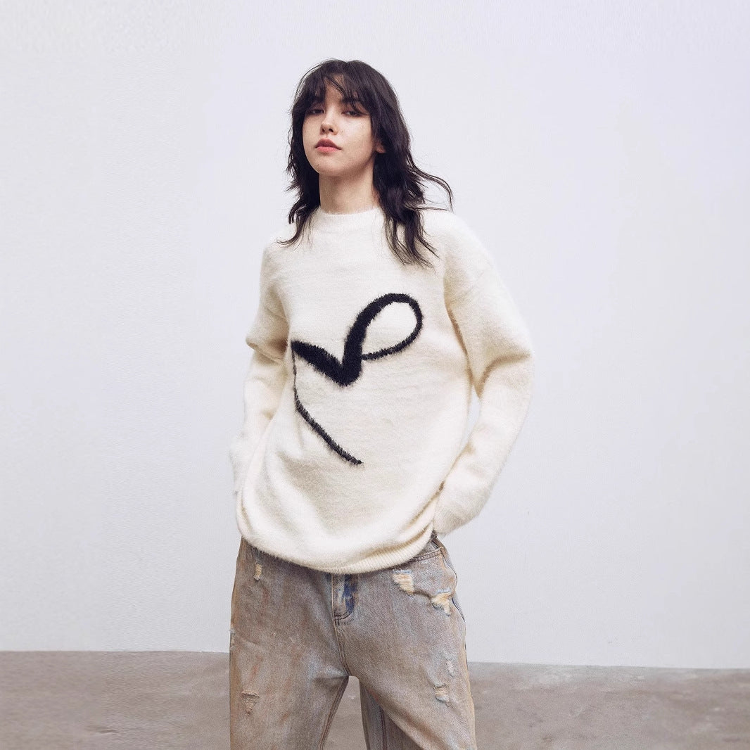 MOHAIR TOUCH LOGO SWEATER(モヘアタッチロゴセーター)