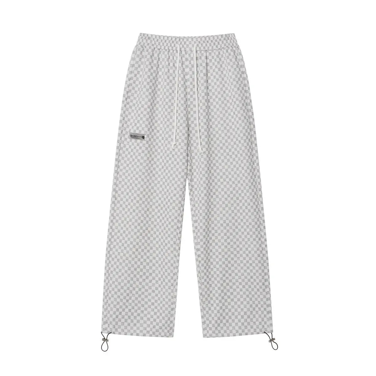 VINTAGE CHECKERED STRAIGHT LEG CASUAL PANTS-ヴィンテージライクチェックストレートレグカジュアルパンツ Mira Gemini
