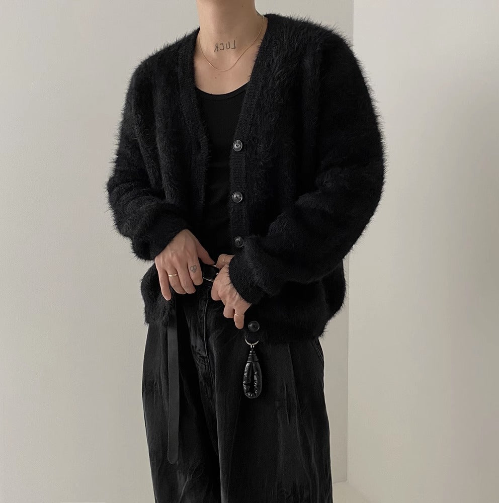 FAUX MINK V-NECK CARDIGAN(フェイクミンクVネックカーディガン)