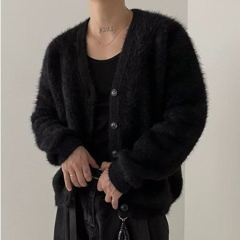 FAUX MINK V-NECK CARDIGAN(フェイクミンクVネックカーディガン)