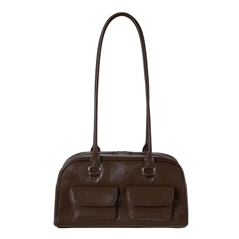 VINTAGE PU SHOULDER BAG - ヴィンテージライクPUショルダーバッグ Mira Gemini
