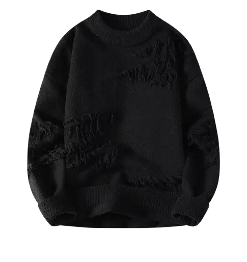 FRINGE DESIGN CREWNECK SWEATER-フリンジデザイン クルーネックセーター Mira Gemini
