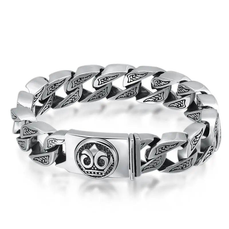 HEAVY CHAIN SILVER BRACELET Mira Gemini