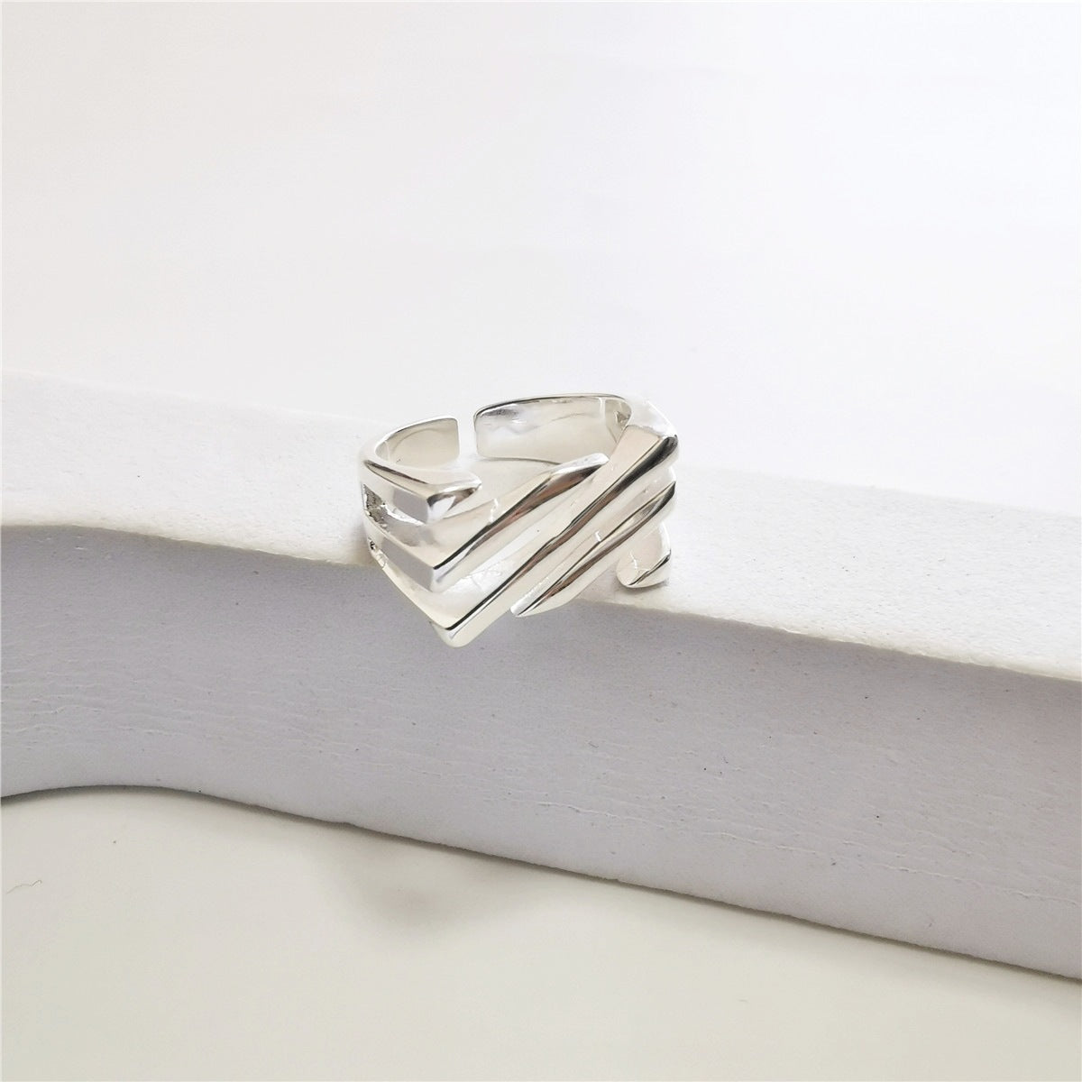 TWILL SQUARE SILVER925 RING-ツイル スクエア シルバー925 リング Mira Gemini