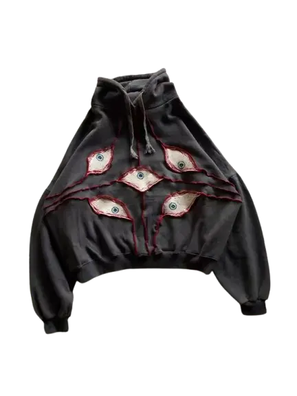 EYE GRAPHIC CROPPED HOODIE-アイグラフィック クロップドフーディー Mira Gemini