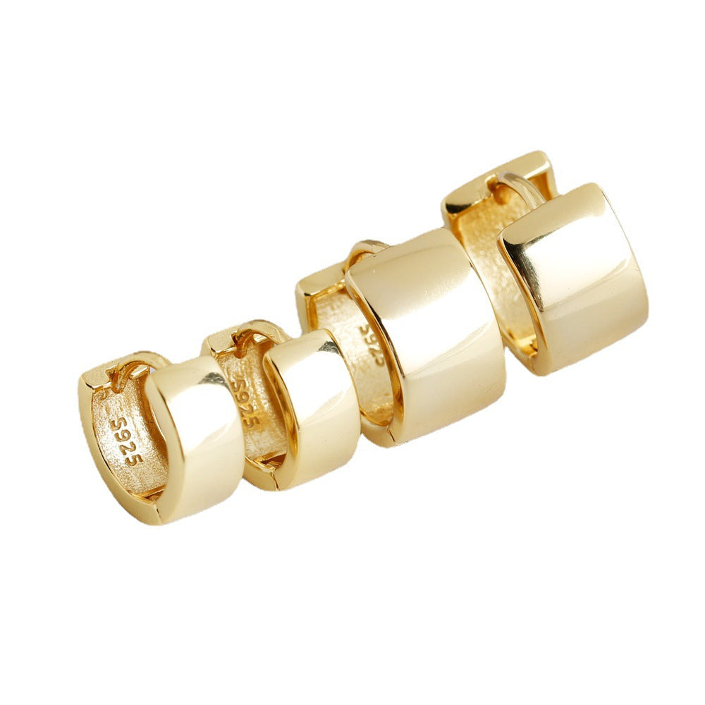 GEO WIDE HOOP EARRINGS(ジオワイドフープピアス)