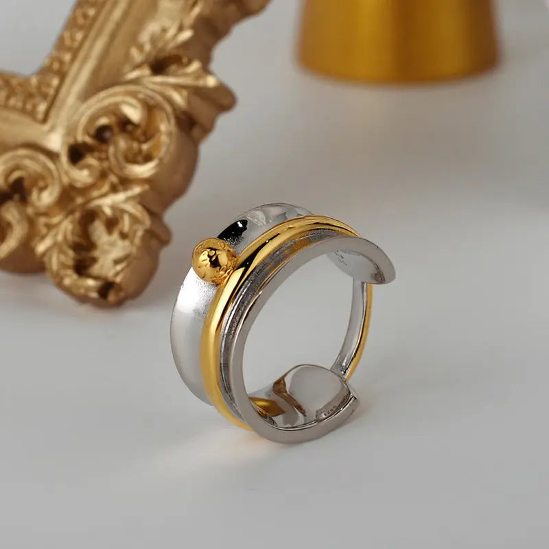 TWO-TONE OPEN RING Mira Gemini