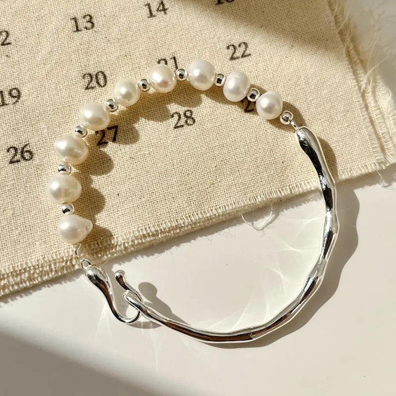 PEARL SILVER BRACELET Mira Gemini