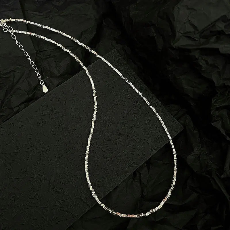 MINIMAL SILVER CHAIN NECKLACE Mira Gemini