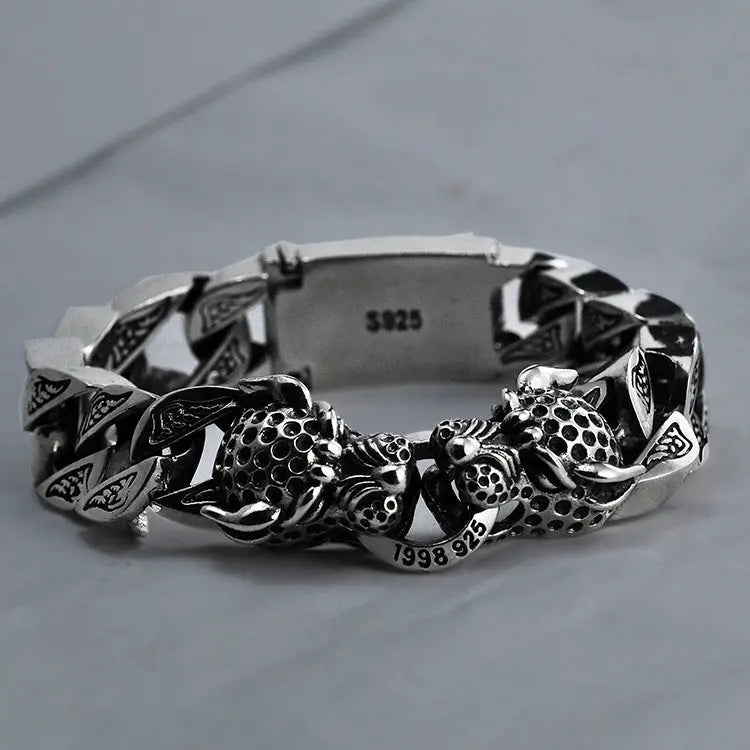 HEAVY CHAIN SILVER BRACELET Mira Gemini