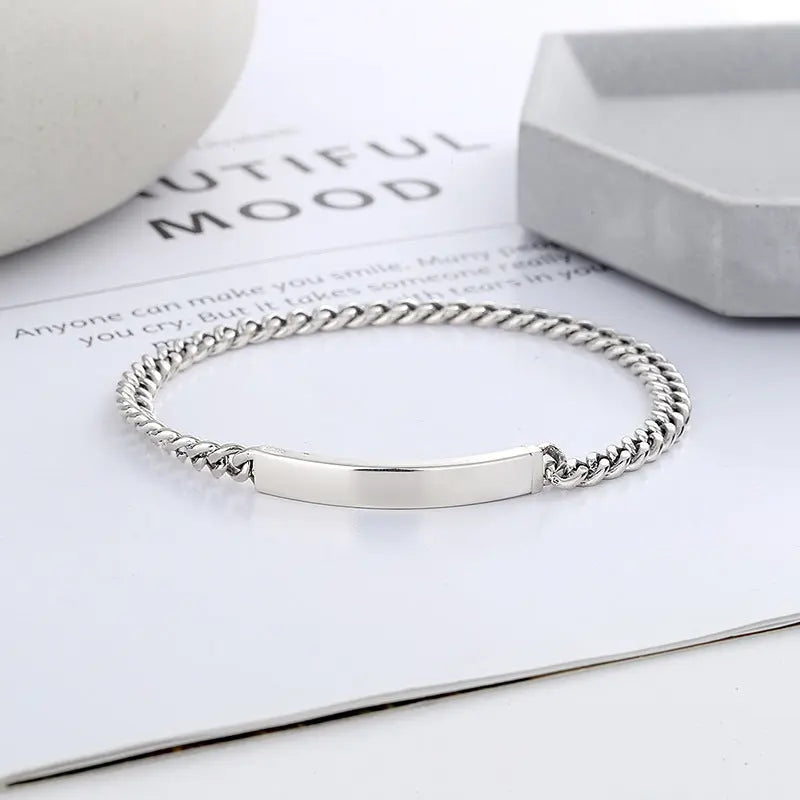 MINIMAL CHAIN SILVER BRACELET Mira Gemini