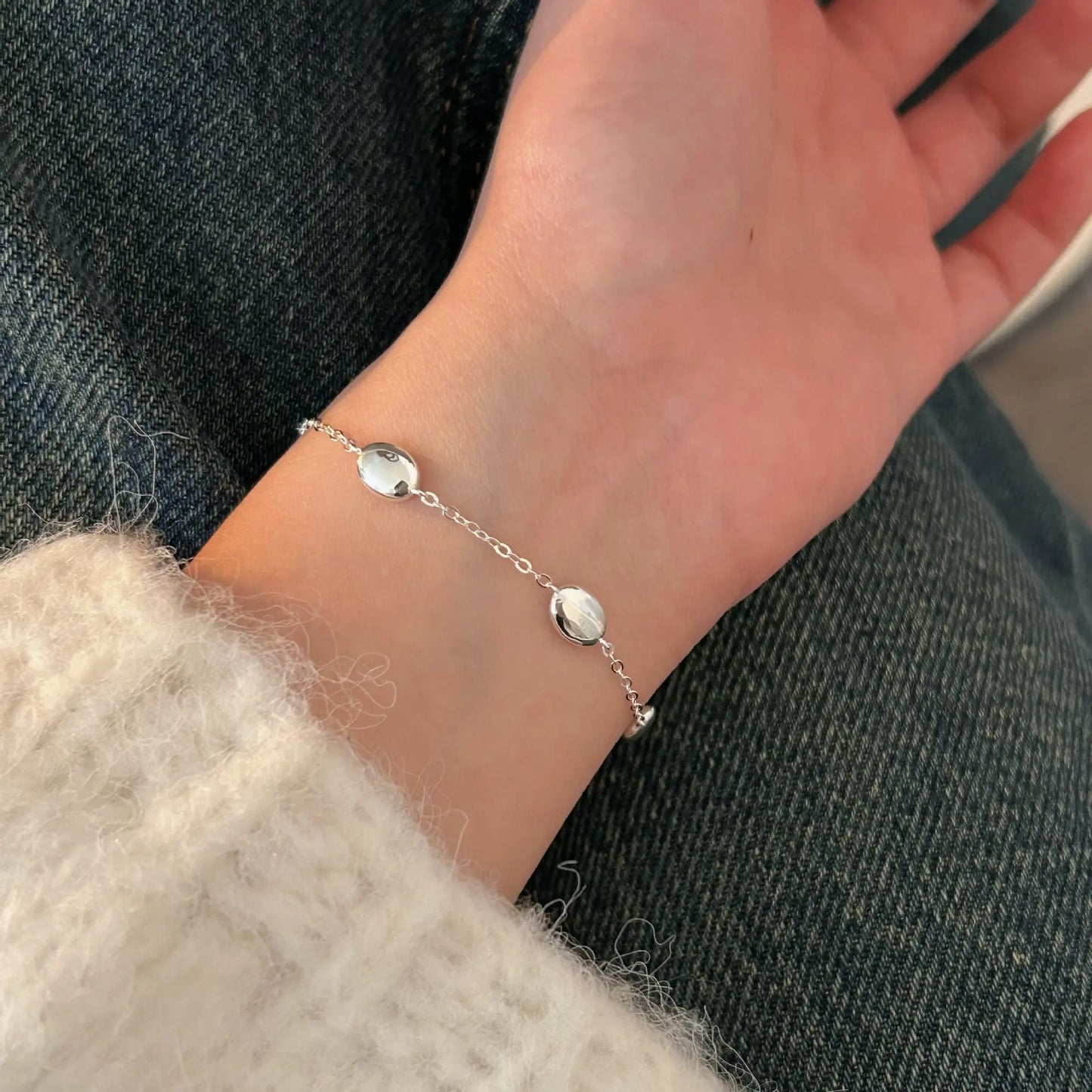 ELEGANT SILVER GEOMETRIC BRACELET Mira Gemini