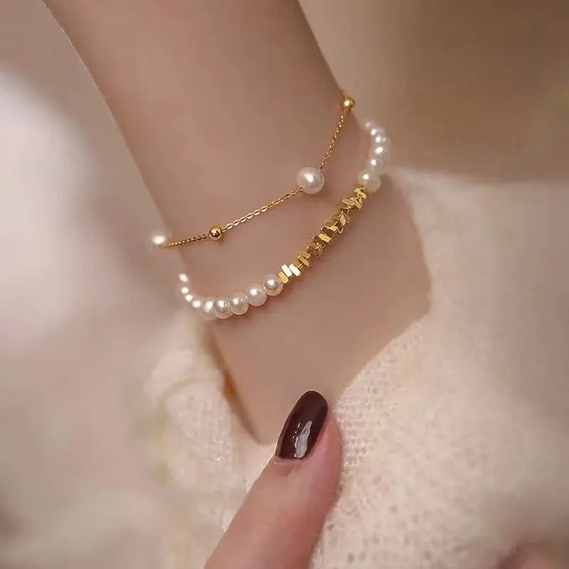 ELEGANT PEARL BRACELET 2set Mira Gemini