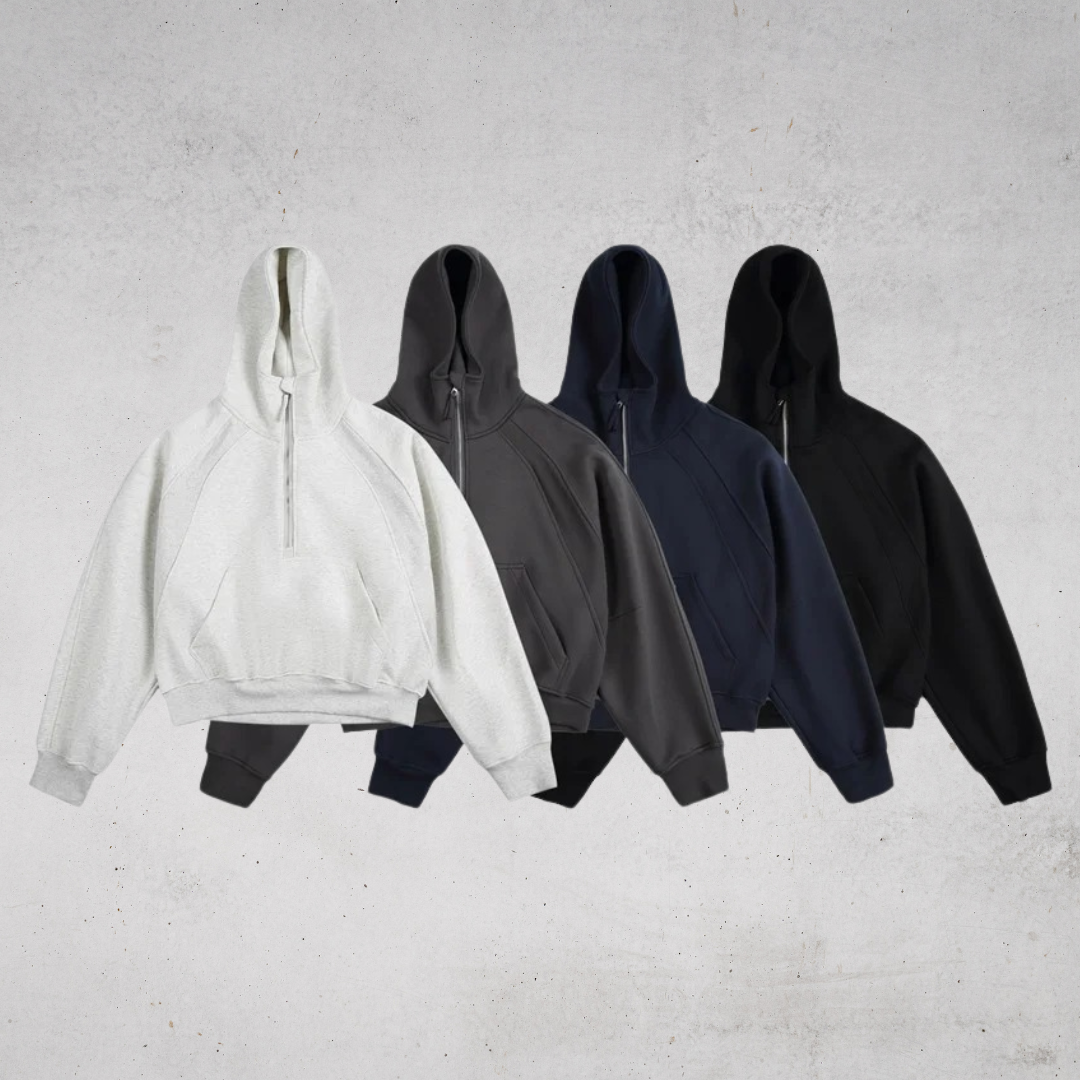 RELAXED HALF-ZIP HOODIE（リラックス ハーフジップフーディ）