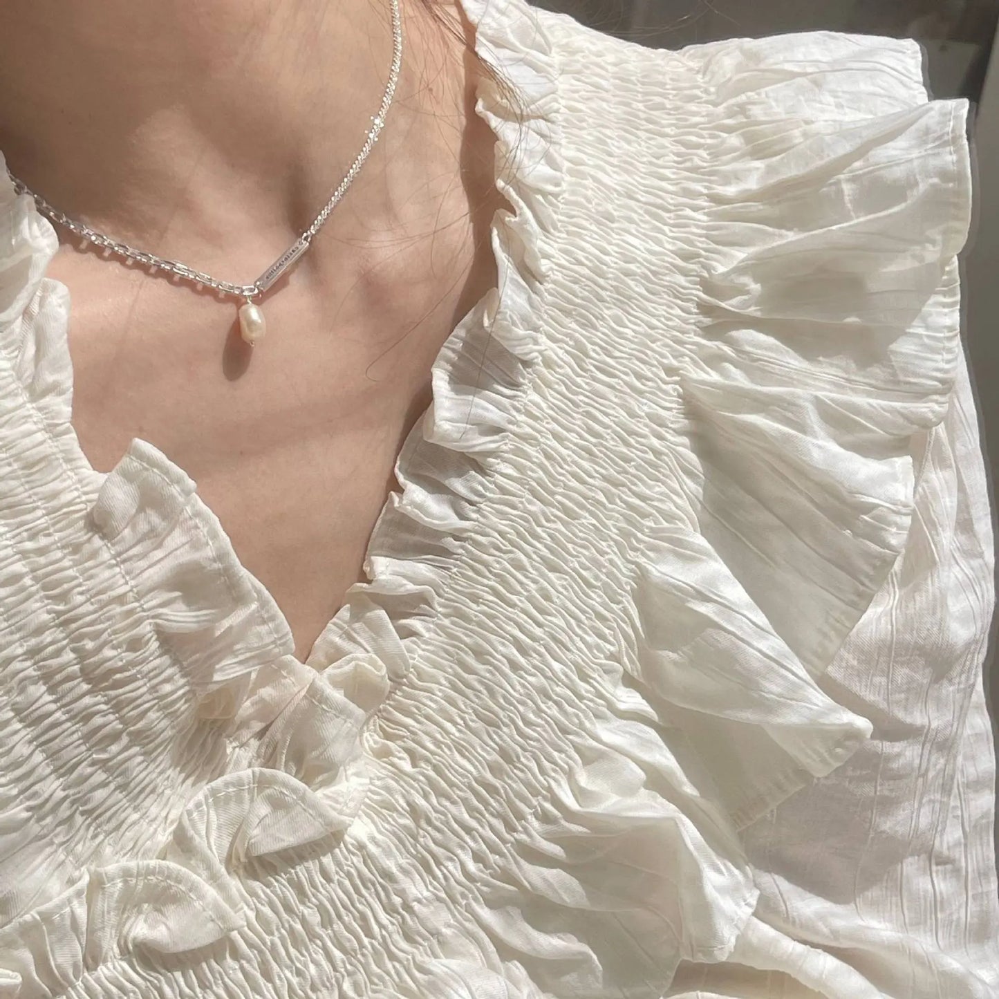 ELEGANT PEARL SILVER NECKLACE- Silver925 ネックレス Mira Gemini