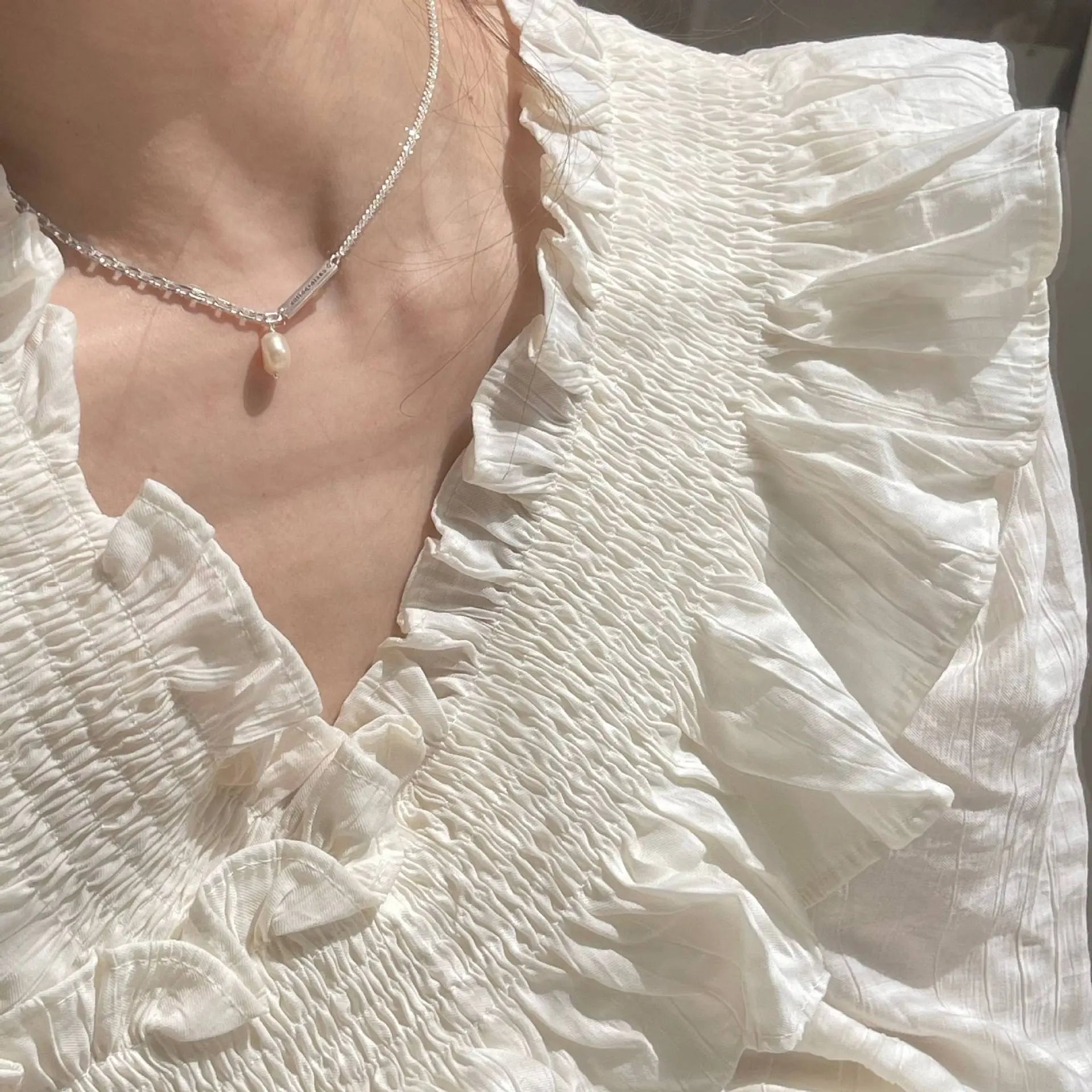 ELEGANT PEARL SILVER NECKLACE- Silver925 ネックレス Mira Gemini
