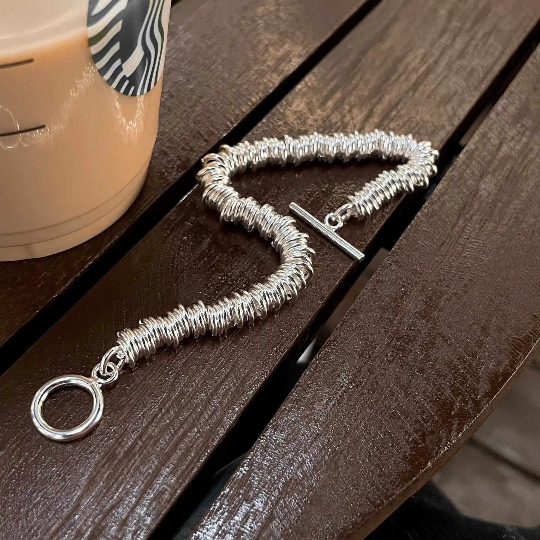 GEOMETRIC SILVER BRACELET Mira Gemini