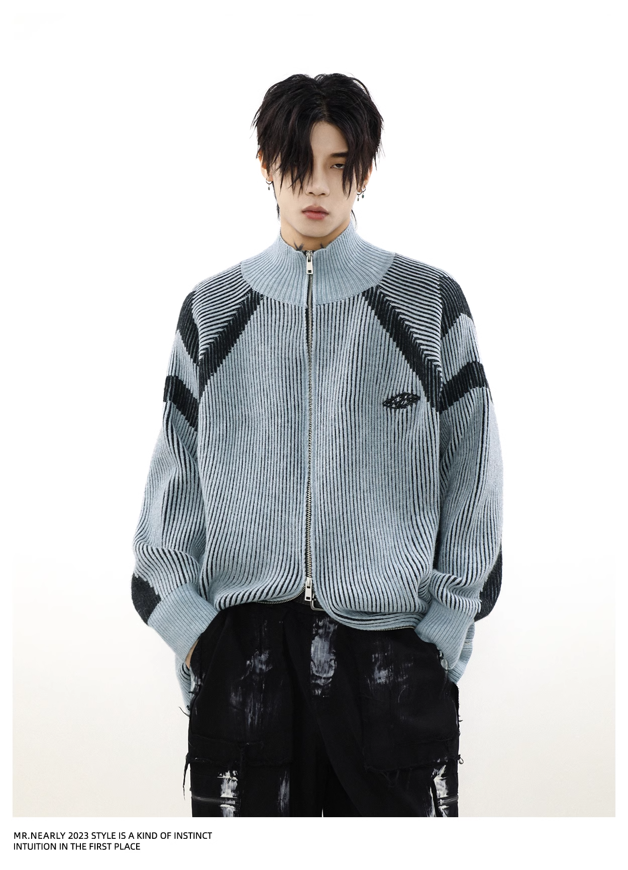 C91 RIBBED ZIP KNIT（リブジップニット）