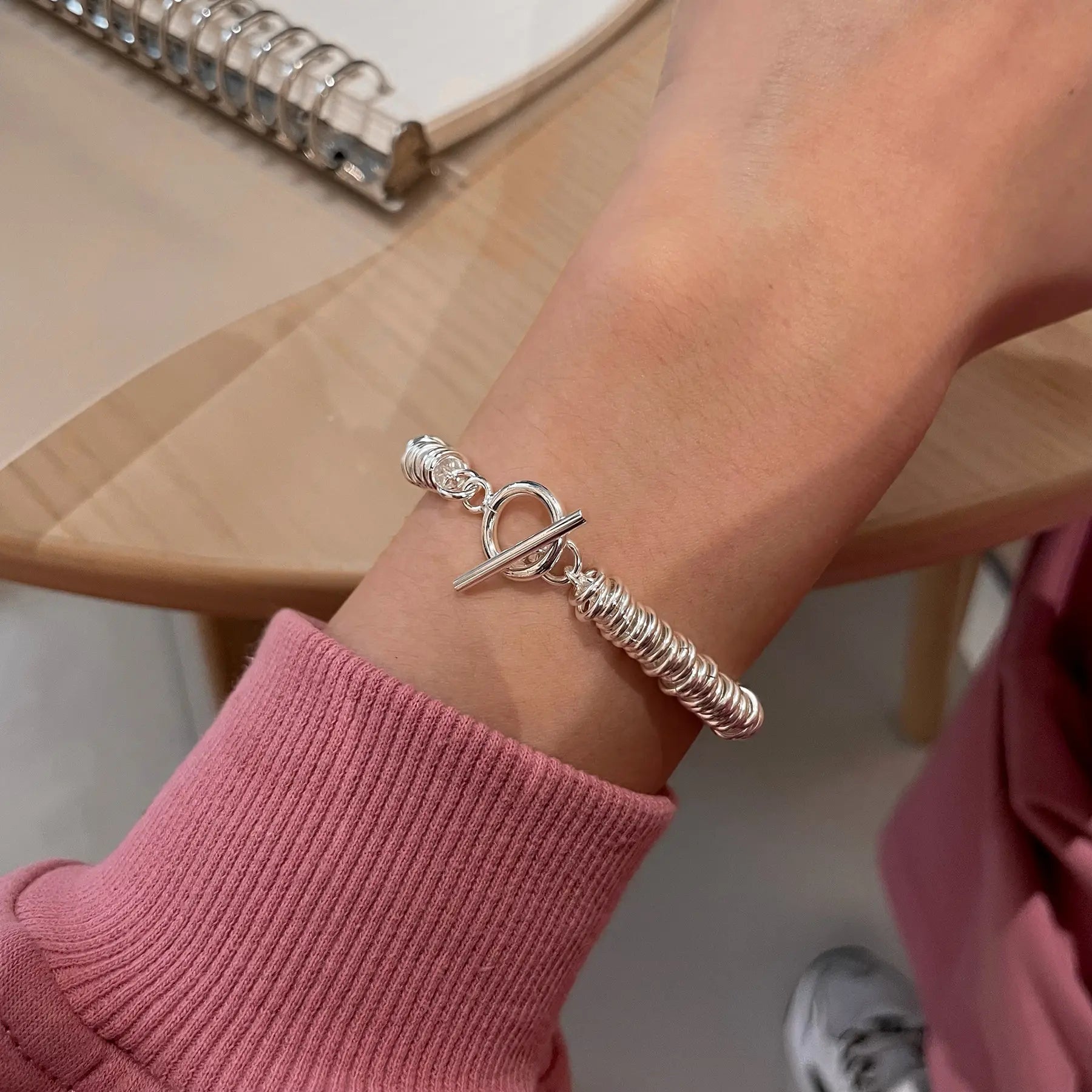 GEOMETRIC SILVER BRACELET Mira Gemini
